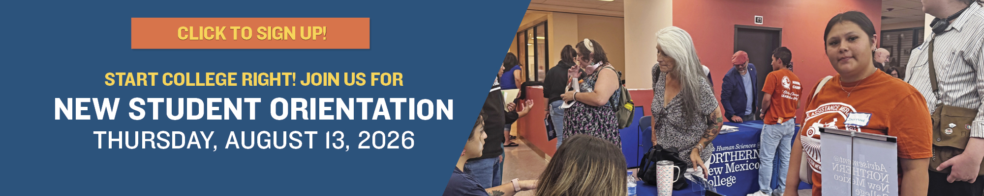 New Student Orientation banner